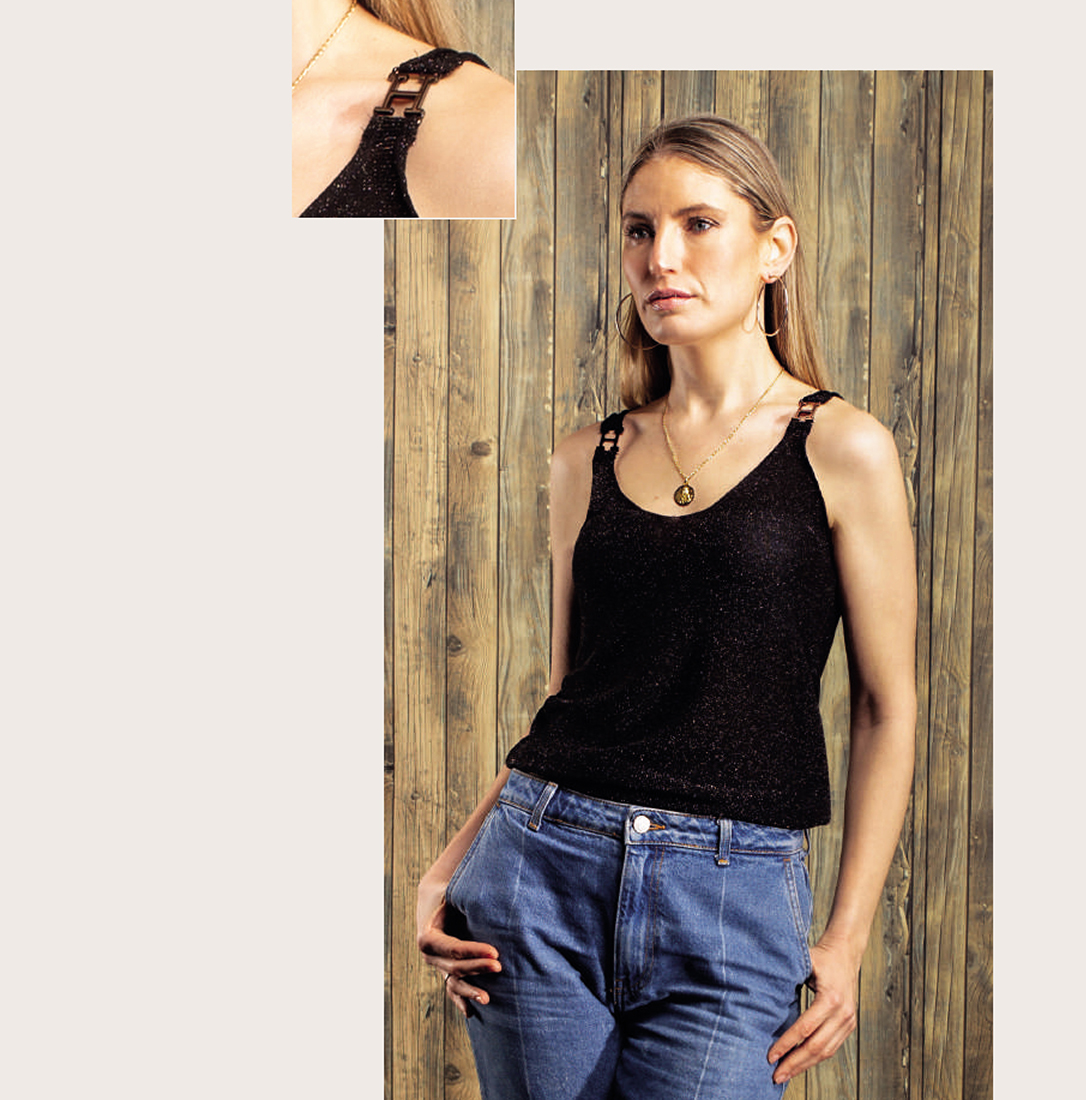 TOP HEBILLA LUREX