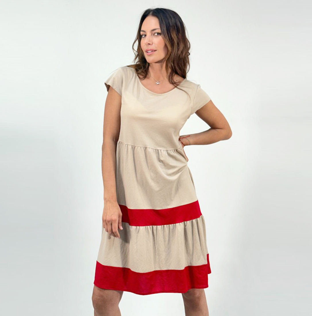 VESTIDO LOOK BICOLOR