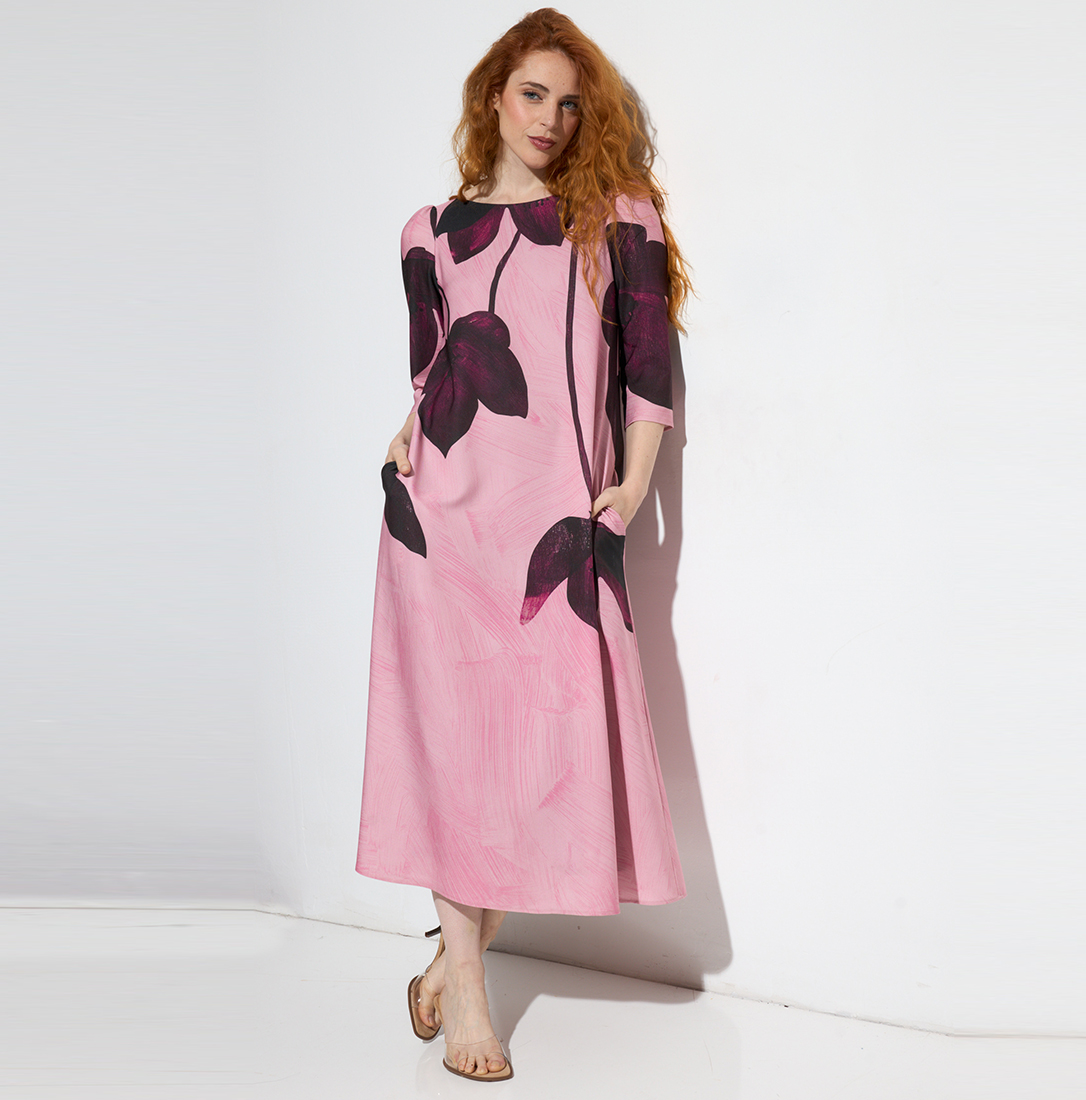 VESTIDO LARGO MOSTAZA
