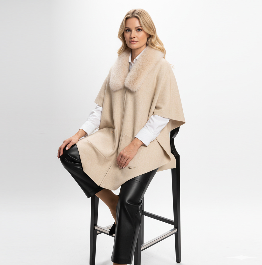 PONCHO CUELLO PELO