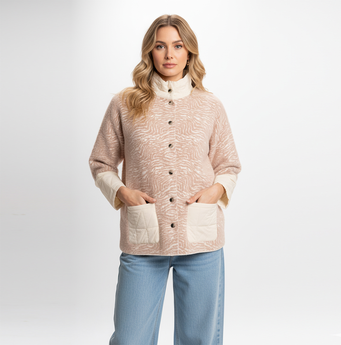 CHAQUETA PELUCHE COMBINADA