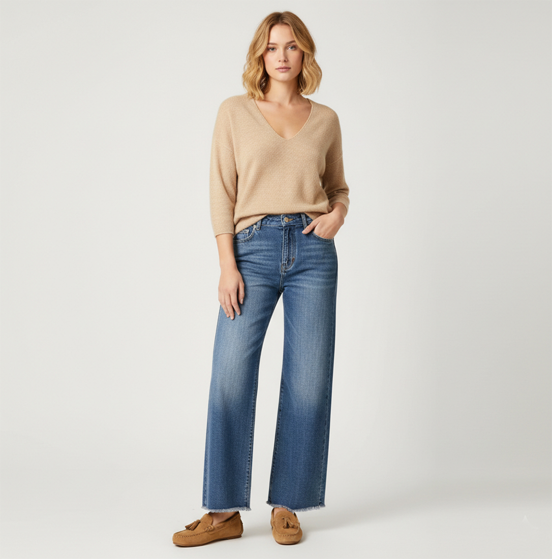 PANTALON VAQUERO DESFLECADO