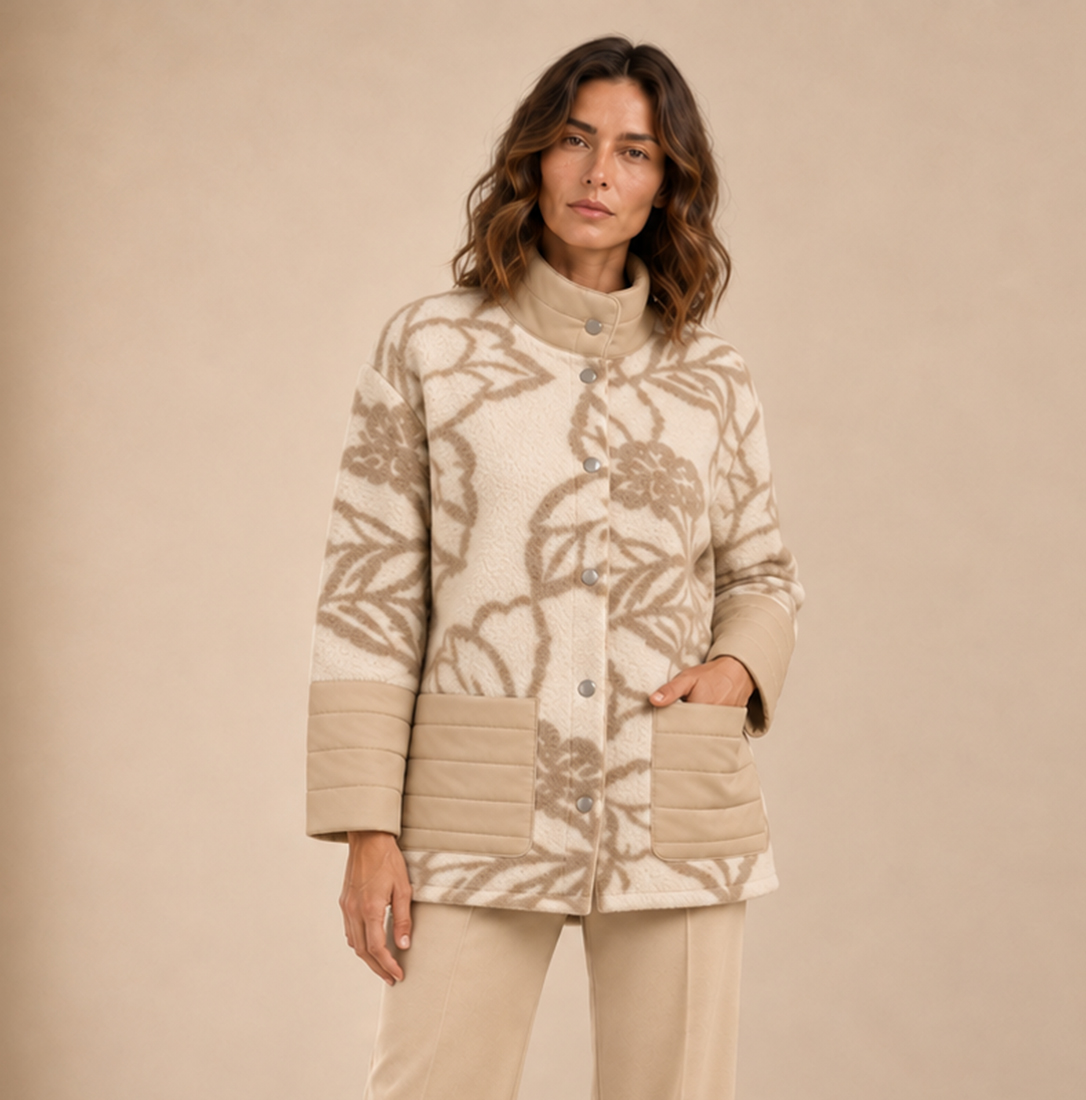 CHAQUETA JACQUARD COMBINADA