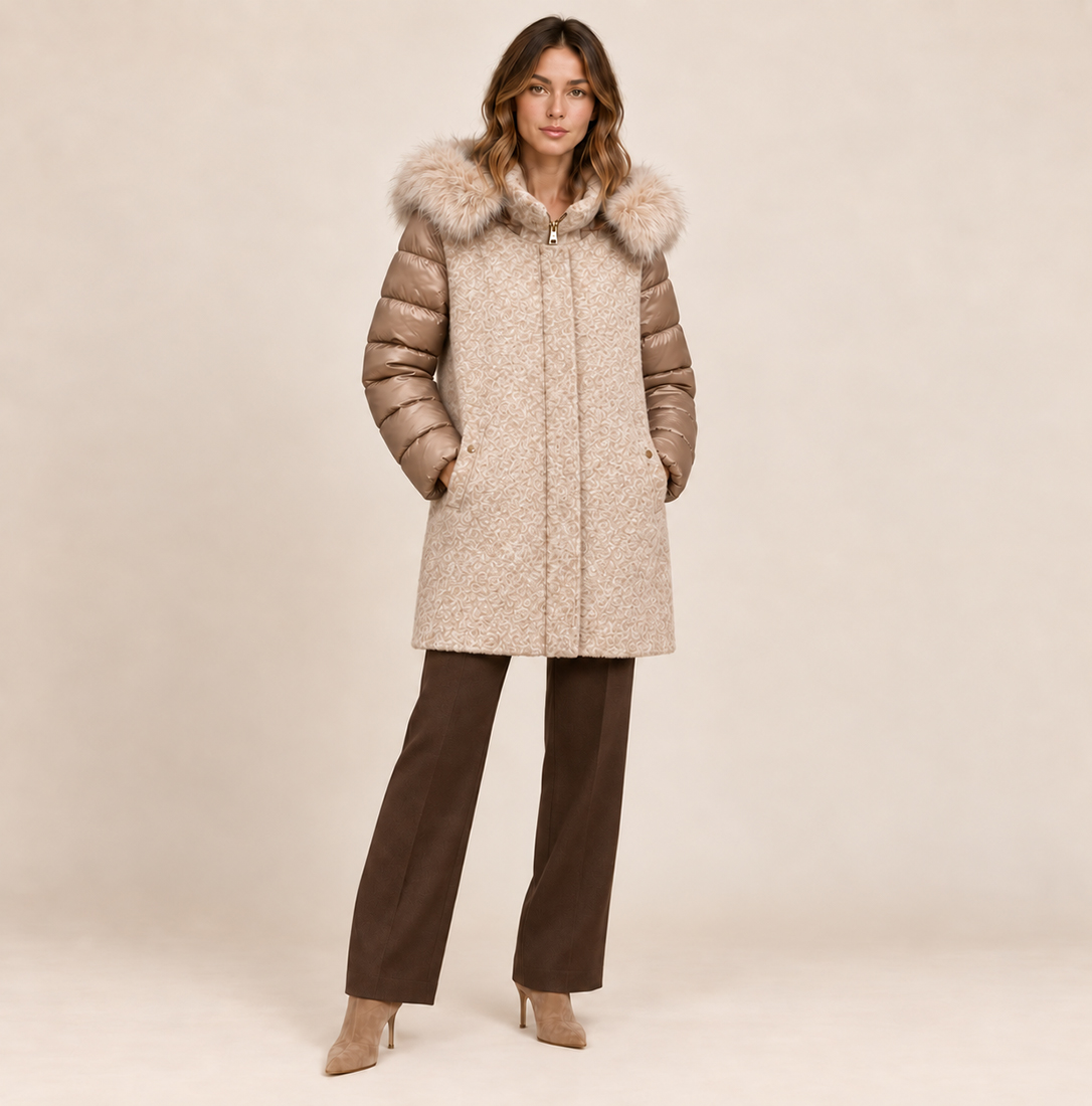 PARKA COMBI C/PELO